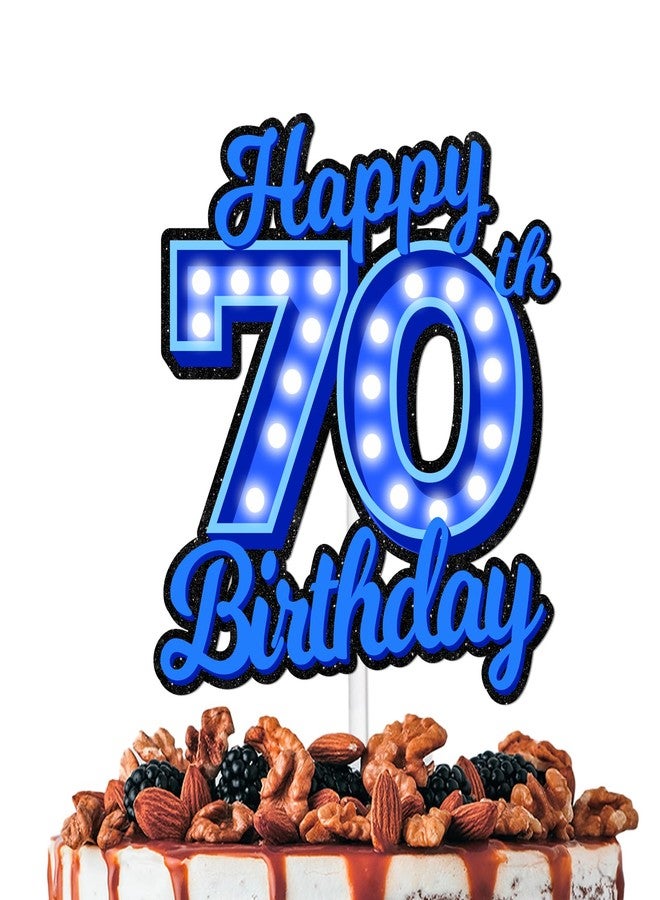 فيستيكو زينة كعكة عيد الميلاد السبعين باللون الأزرق من فيستيكو®، زينة كعكة عيد الميلاد السبعين، لوازم تزيين الكيك - Image 1